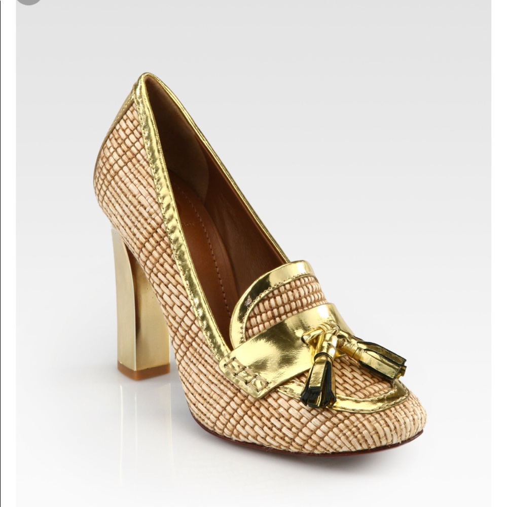 Tory Burch Careen Loafer Pump Natural/Gold